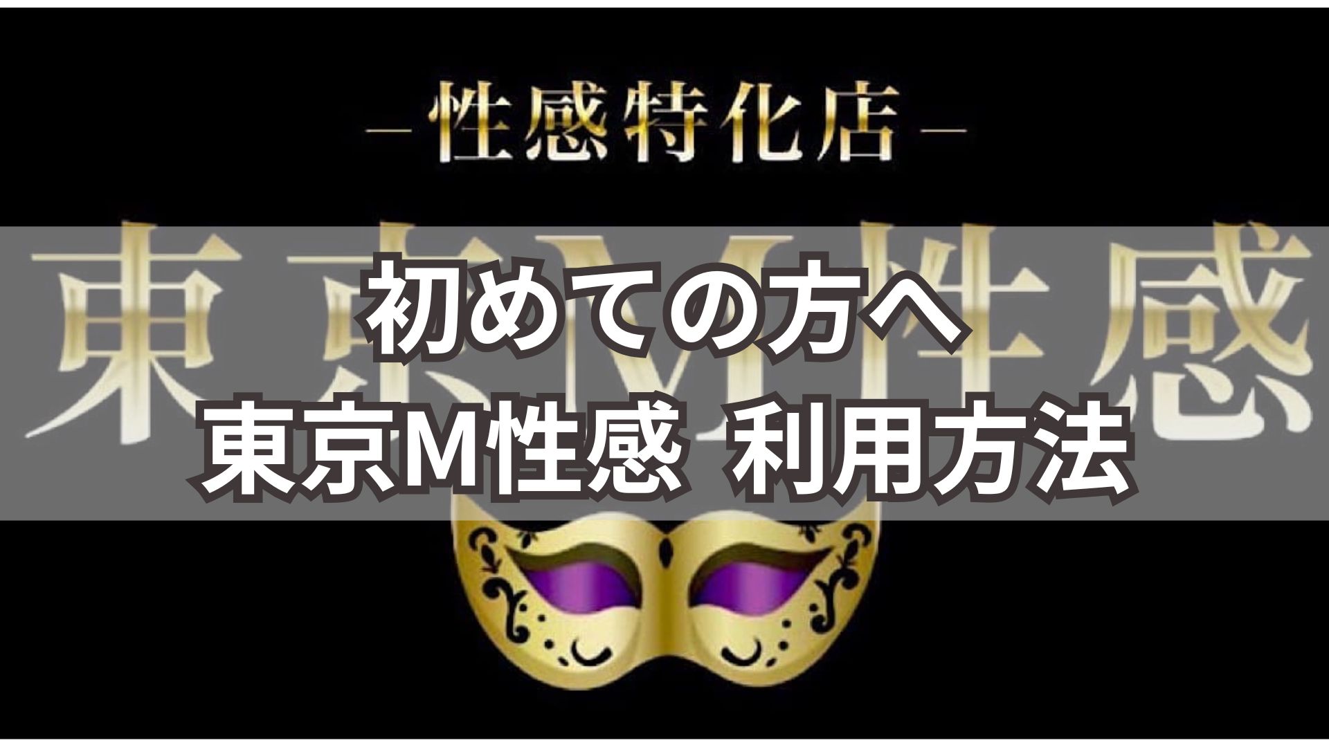 東京M性感 利用方法（初めての方向け）